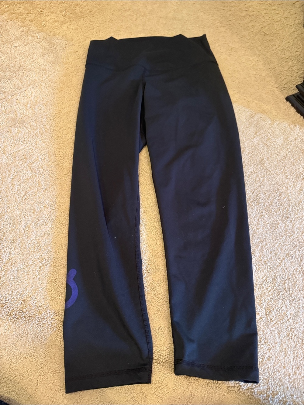 DYI X Peloton Black Leggings with Purple Logo